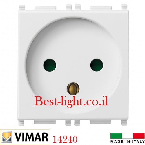 שקע חשמל ישראלי לבן VIMAR Plana 14240