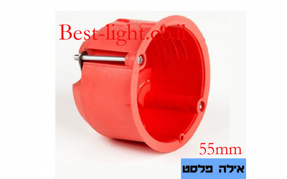 קופסת ביטון 55 עגולה עם ברגים לקיר גבס AyalaPlast