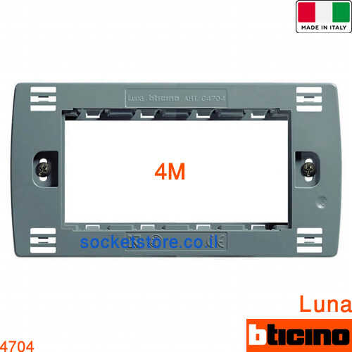 מתאם 4 מודול מלבני Bticino Luna 4704