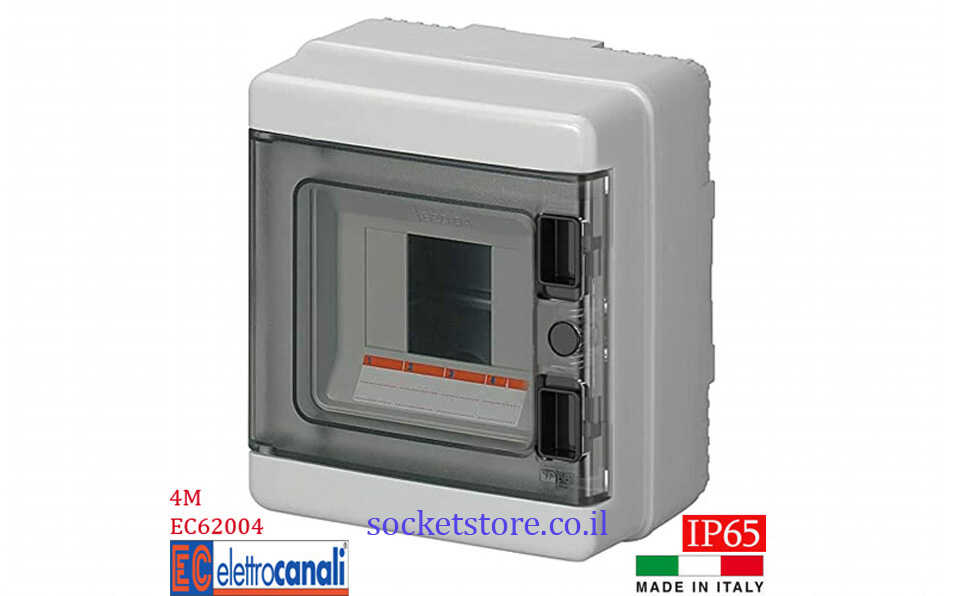 לוח חשמל 4 מודול מוגן מים Elettro Canali EC62004 IP65