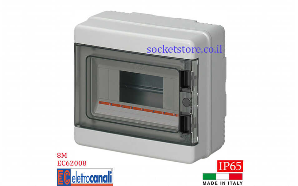 לוח חשמל 8 מודול מוגן מים Elettro Canali EC62008 IP65
