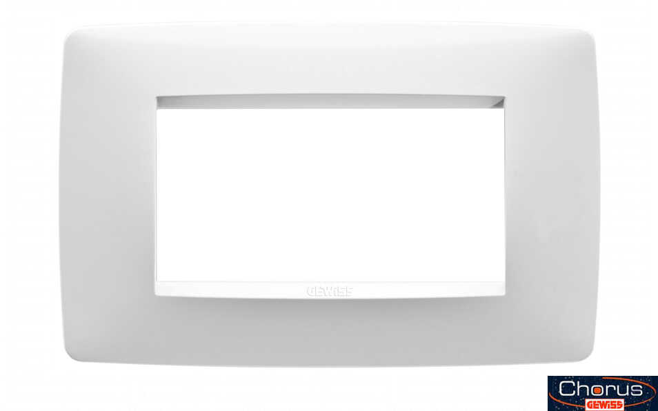 מסגרת מלבנית לבנה 4 מודול Gewiss Chorus ONE GW16104TB