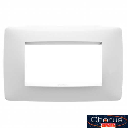 מסגרת מלבנית לבנה 4 מודול Gewiss Chorus ONE GW16104TB