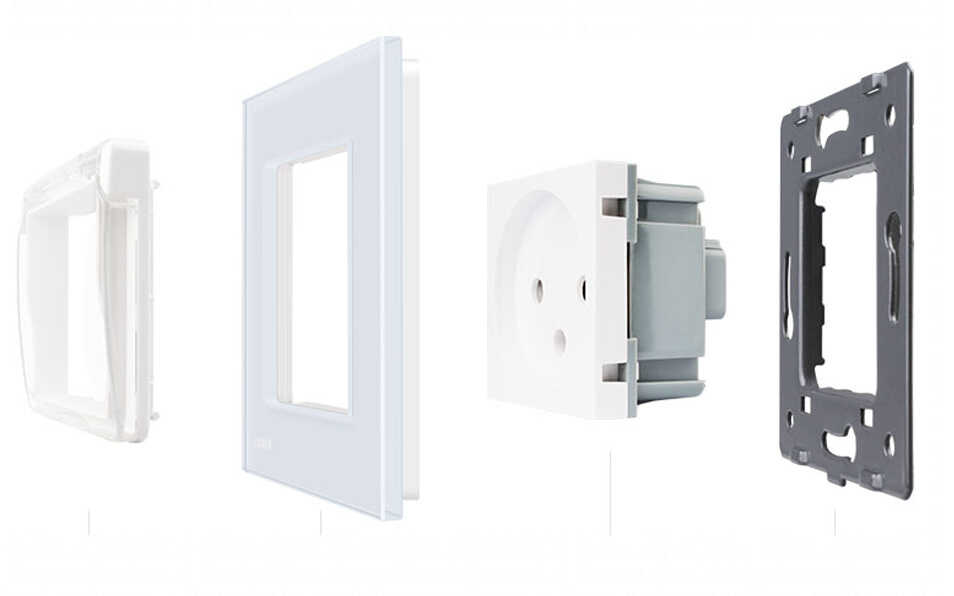 שקע חשמל ישראלי לבן מרובע מוגן מים LIVOLO IP44