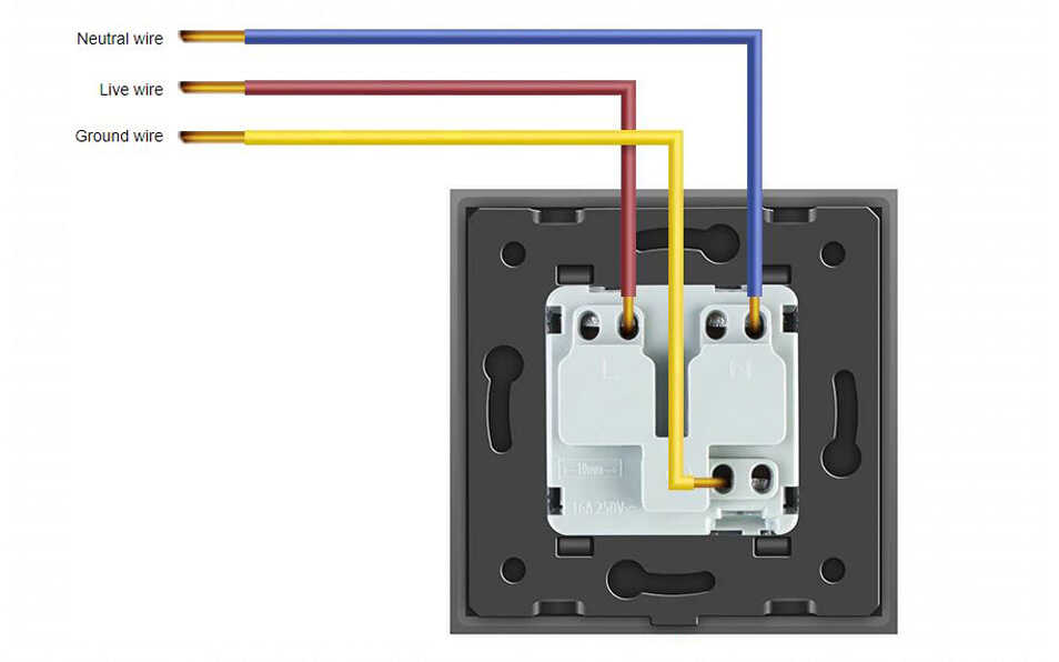 שקע חשמל ישראלי שחור מרובע מוגן מים LIVOLO IP44