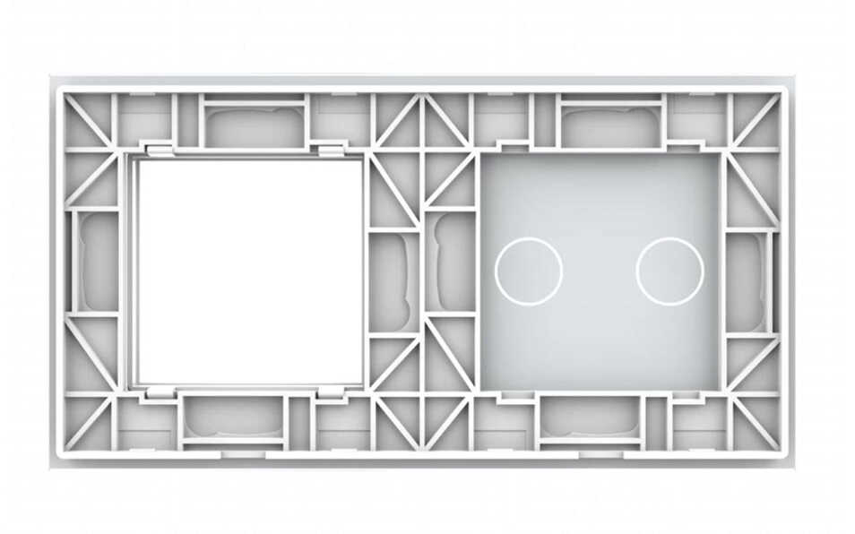 פאנל זכוכית שחורה שני מגעים ומסגרת LIVOLO EU דגם VL-C7-C2/SR-12