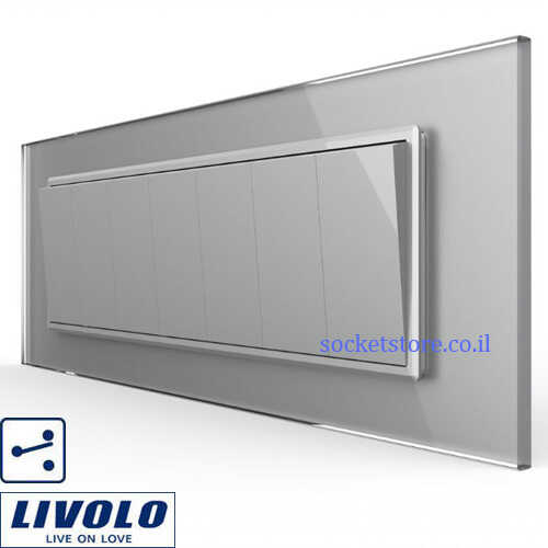 מפסק מכני שביעייה מחליף זכוכית אפורה LIVOLO