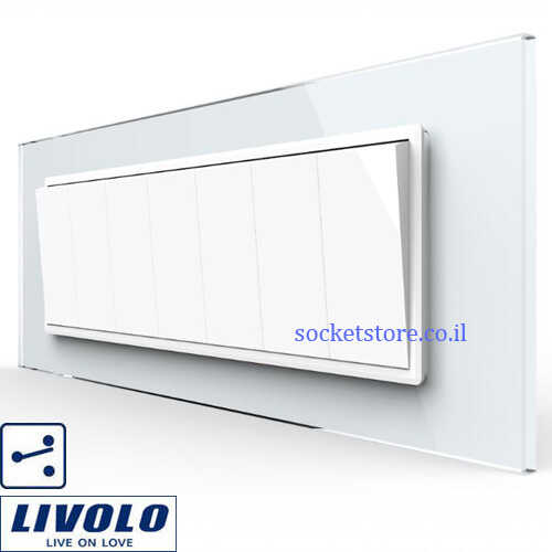 מפסק מכני שביעייה מחליף זכוכית שחורה LIVOLO