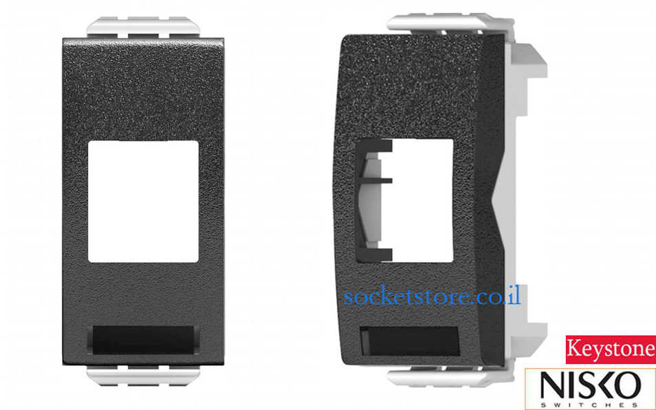 מתאם קיסטון 1 מודול שחור מט NISKO Switch