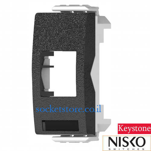 מתאם קיסטון 1 מודול שחור מט NISKO Switch