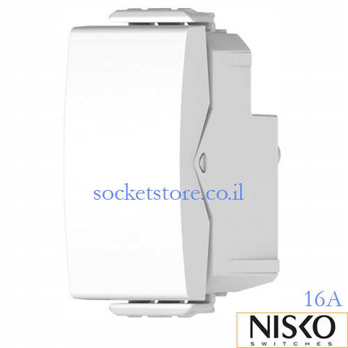 מפסק צלב 1 מודול לבן NISKO Switch 16A