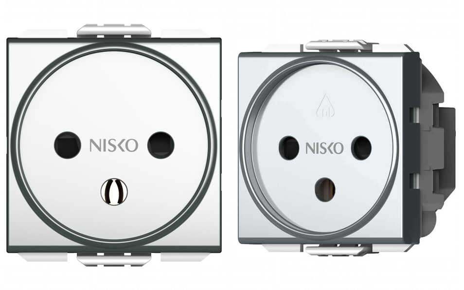שקע כוח ישראלי 2 מודול טיטניום NISKO Switch