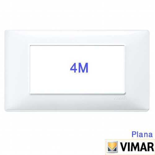 מסגרת מלבנית לבנה 4 מודול VIMAR Plana 14654.01