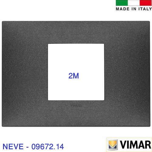 מסגרת 2 מודול שחור מט VIMAR NEVE 09672.14