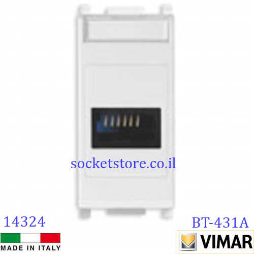 שקע טלפון BT-431A לבן VIMAR Plana 14324